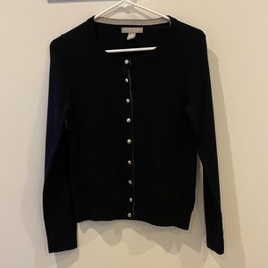 Banana Republic Extra Fine Merino Black Cardigan